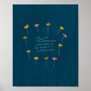 Affiche "J'apprends à respirer profondément.."