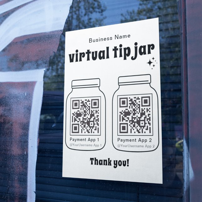 Affiche Jar de conseil virtuel avec 2 code QR (Créateur téléchargé)