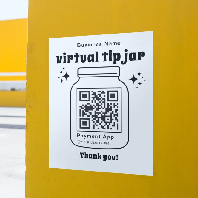 Affiche Jar de conseil virtuel avec code QR (Créateur téléchargé)
