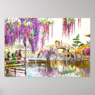 Affiche Jardin 1908 de glycines