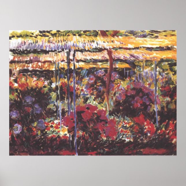 Affiche Jardin à Giverny - Claude Monet - c1900 (Devant)