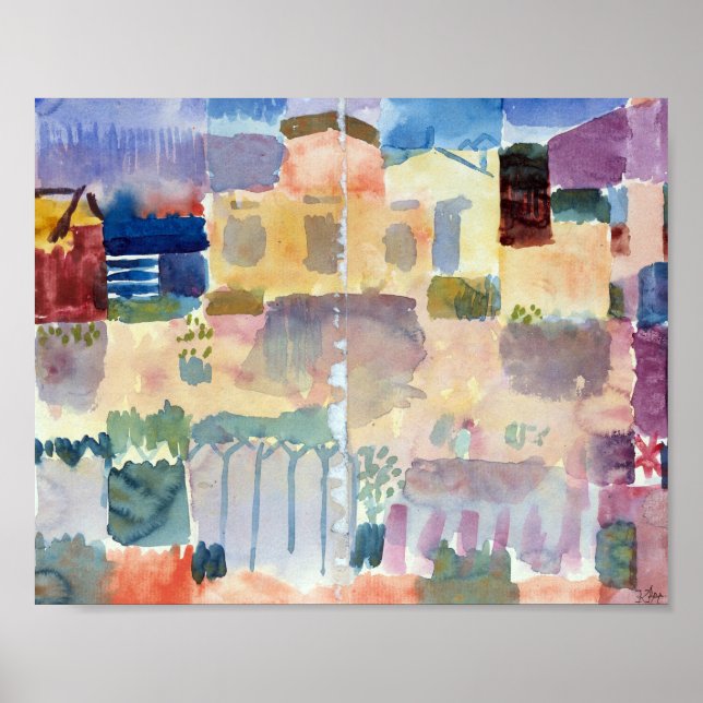 Affiche Jardin à St Germain : Paul Klee 1914 (Devant)