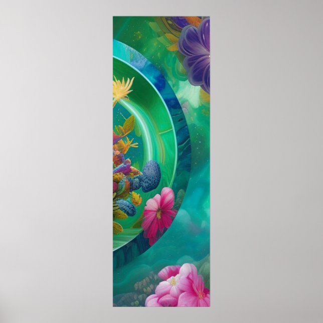 Affiche Jardin Abstrait fleuri (Devant)