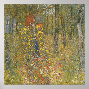 Affiche Jardin agricole avec Crucifix — Gustav Klimt