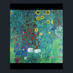 Affiche Jardin agricole avec tournesols, Gustav Klimt<br><div class="desc">*Vous pouvez customiser librement la couleur et le texte de l'arrière - plan à l'aide de "Edit Design". Gustav Klimt (14 juillet 1862 - 6 février 1918) était un peintre symboliste autrichien et l'un des membres les plus importants du mouvement de sécession de Vienne. Klimt est réputé pour ses peintures,...</div>