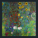 Affiche Jardin agricole avec tournesols | Gustav Klimt |<br><div class="desc">Farm Garden with Sunflowers est un tableau de Gustav Klimt de 1907.</div>