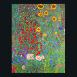 Affiche Jardin agricole de Gustav Klimt avec tournesols<br><div class="desc">Jardin agricole de Gustav Klimt avec affiche des tournesols.</div>