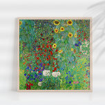 Affiche Jardin Agricole Gustav Klimt Avec Peinture De Fleu<br><div class="desc">Jardin Ferme Gustav Klimt Avec Fleurs de soleil Floral Vintage Art Nouveau Peinture</div>
