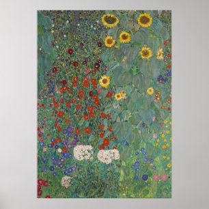Affiche Jardin agricole Tournesols par Gustav Klimt Peintu