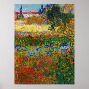 Affiche Jardin aux fleurs, Van Gogh