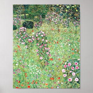 Affiche Jardin Aux Fruits Avec Roses De Gustav Klimt