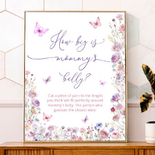 Affiche Jardin aux papillons Quelle taille est le ventre d