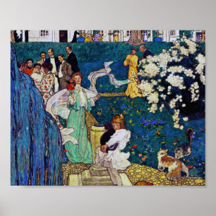 Affiche Jardin avec chat, Jessie Willcox Smith