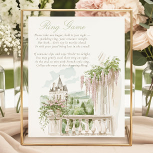 Affiche Jardin Château Romantique Français Bague Jeu Maria