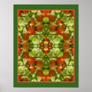 Affiche Jardin Cherry Tomates Nature Miroir Abstrait