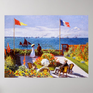 Affiche Jardin chez Sainte-Adresse par Claude Monet