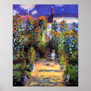 Affiche Jardin Claude Monet Fleurs de tournesol été