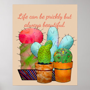 Affiche Jardin coloré de Cactus