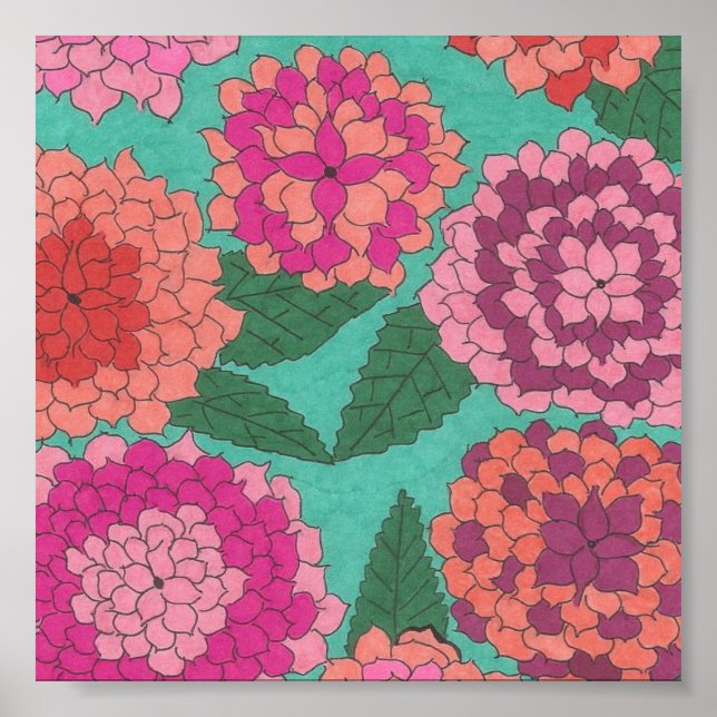 Affiche Jardin Dahlia (Devant)