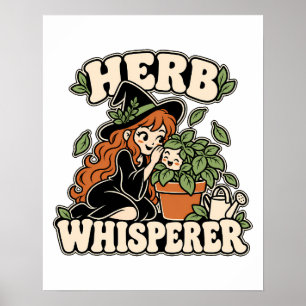 Affiche Jardin d'art de la sorcière verte qui chuchote aux