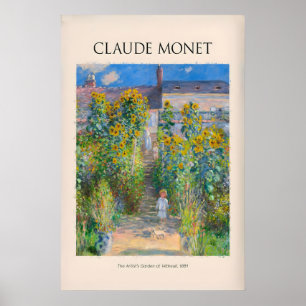 Affiche Jardin d'artiste de Monet à Vétheuil Tournesols