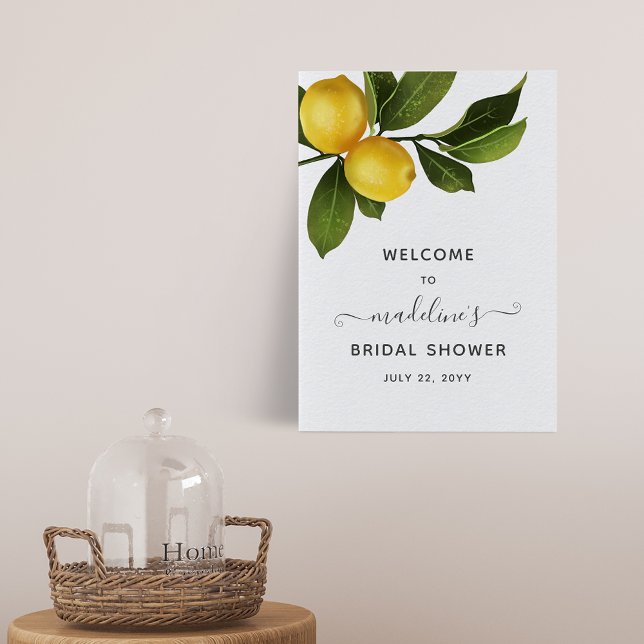 Affiche Jardin de Citrons Moderne Accueil de Mariage (Créateur téléchargé)