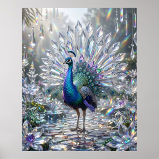 Affiche Jardin de cristal Prism Peacock