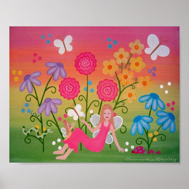 Affiche Jardin de Fées - 8x10 Mère Fille Filles Enfants Ar (Devant)