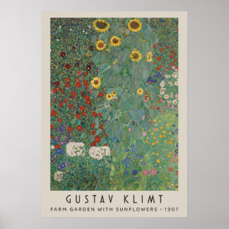 Affiche Jardin de ferme avec tournesols