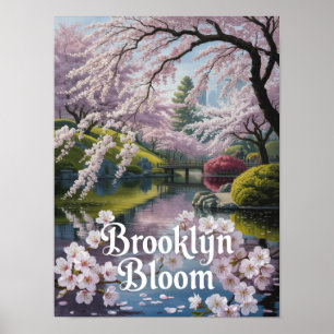 Affiche Jardin de fleurs de cerisier de Brooklyn Bloom