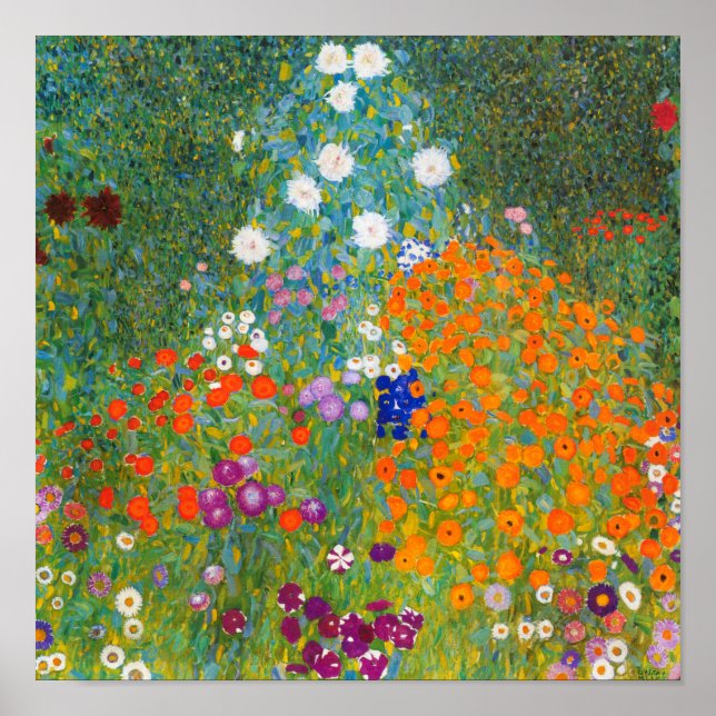 Affiche Jardin de fleurs | Gustav Klimt (Devant)