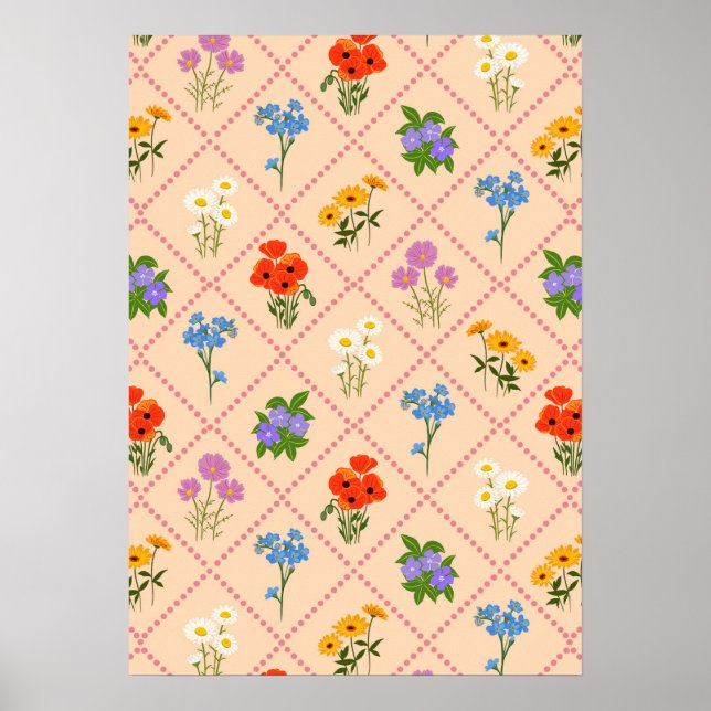 Affiche Jardin de fleurs sauvages Harlequin (Devant)