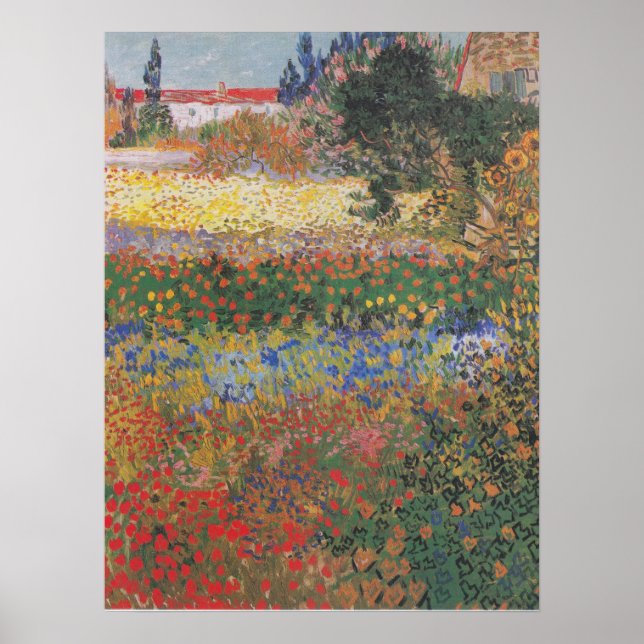 Affiche Jardin de fleurs - Vincent van Gogh (Devant)