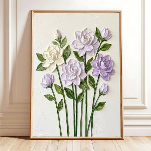 Affiche Jardin de Gardenia sur Toile d'Art Minimaliste Mod