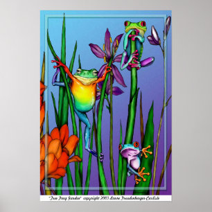 Affiche Jardin de grenouille d'arbre