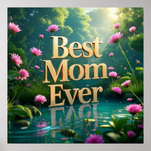 Affiche Jardin de la forêt lunaire pour la fête des mères