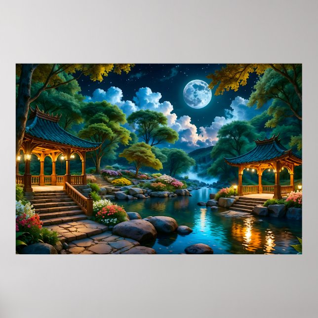 Affiche Jardin de la nuit tranquille (Devant)