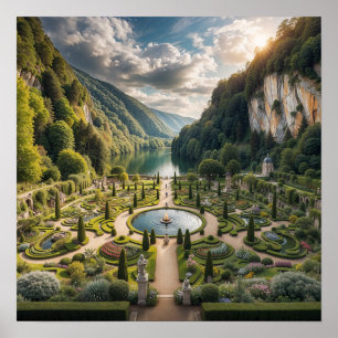 Affiche Jardin de la rivière Serene - La Majesté de la nat