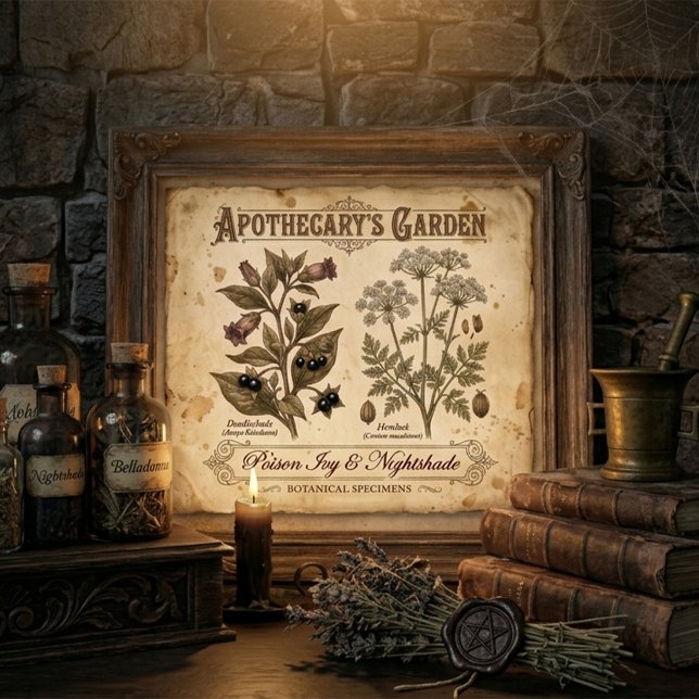 Affiche Jardin de l'apothicaire Poison Belladone (Créateur téléchargé)
