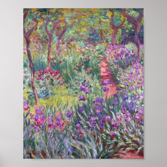Affiche Jardin de l'artiste à Giverny par Claude Monet (Devant)