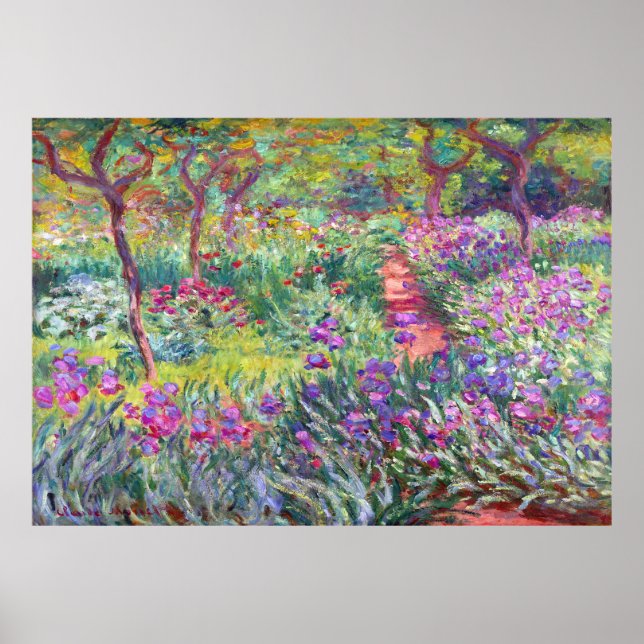 Affiche Jardin de l'artiste à Giverny par Claude Monet (Devant)