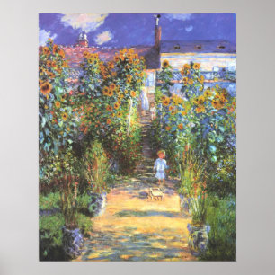 Affiche Jardin de l'artiste à Vetheuil - Claude Monet