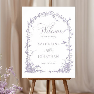Affiche Jardin de mariage botanique à la lavande avec arch