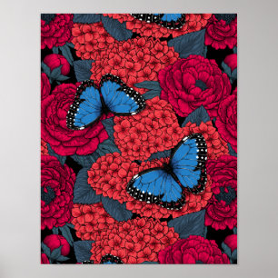 Affiche Jardin de morpho bleu