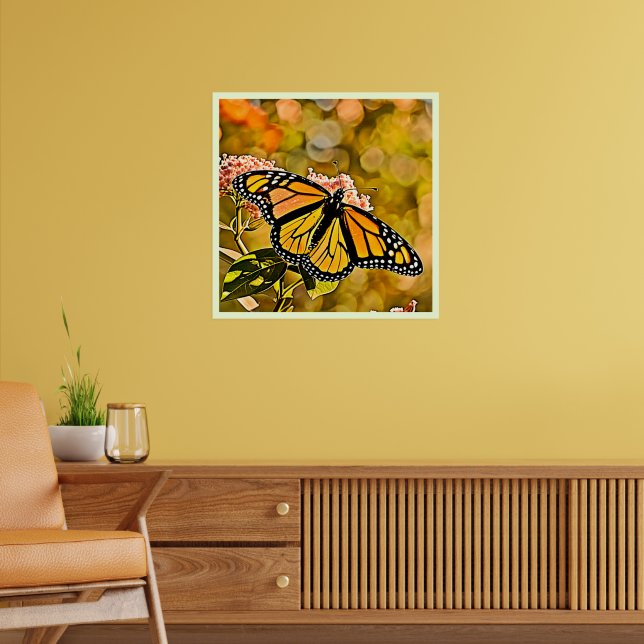 Affiche Jardin de papillons monarques Art (Salon 2)