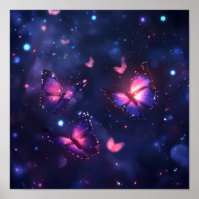Affiche Jardin de papillons nocturnes célestes (Devant)