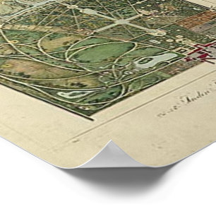 Affiche Jardin de paysage plan Gabriel Thouin de