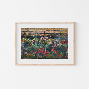 Affiche Jardin de pivoines Claude Monet