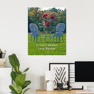Affiche Jardin de prairie romantique Fleurs de table d'amo