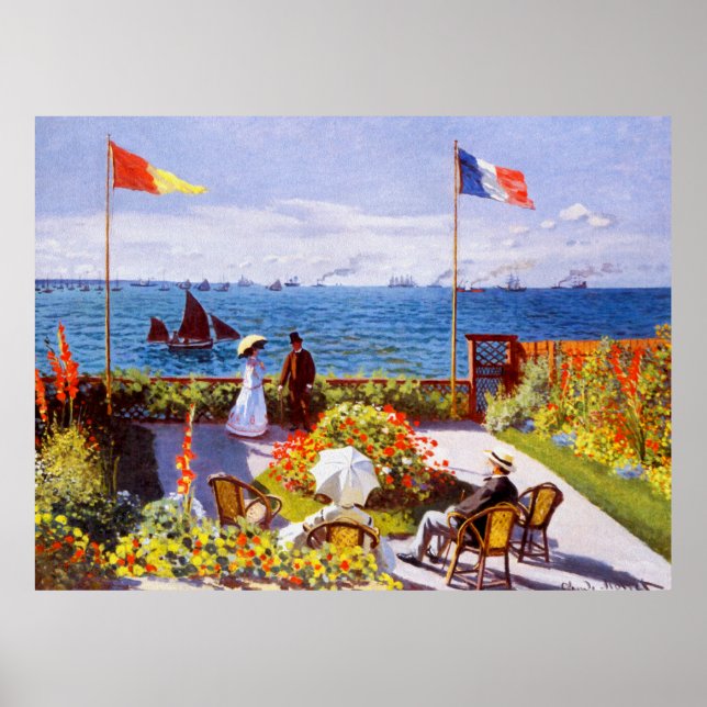 Affiche Jardin de Sainte-Adresse par Claude Monet (Devant)